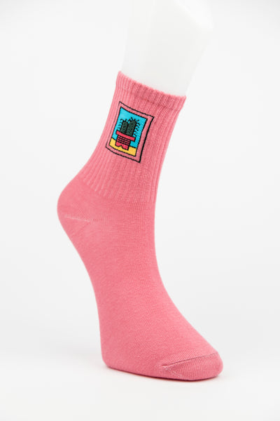 Cactus Socks - Pink