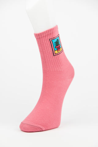 Cactus Socks - Pink