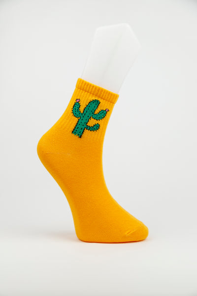 Cactus Socks - Yellow