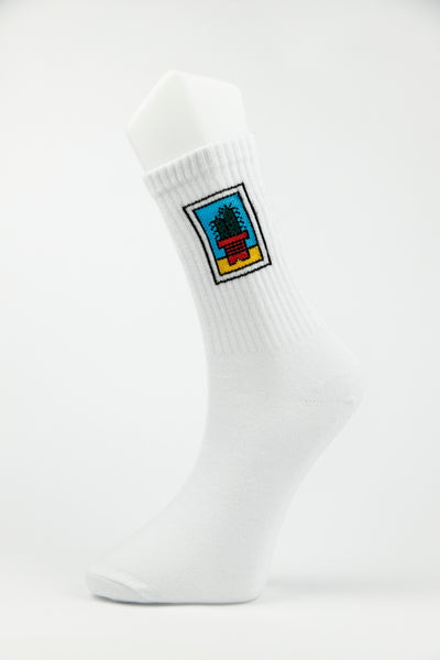 Cactus Socks - White