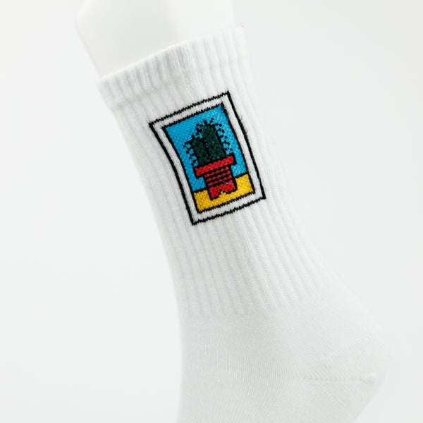 Cactus Socks - White