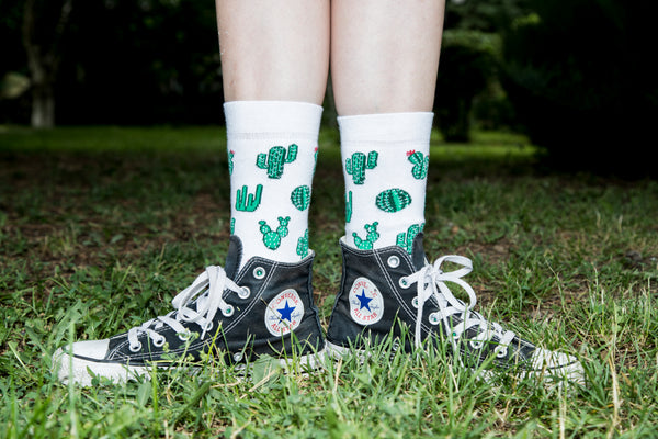 cactus socks with black converse