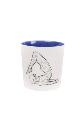 scorpion pose drawn mug