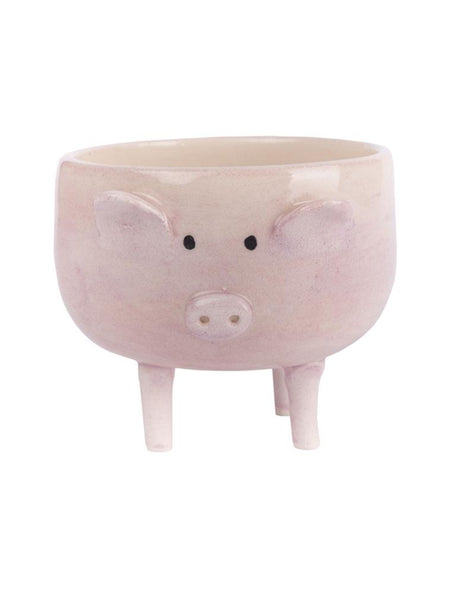 pig figured pot in pink colour