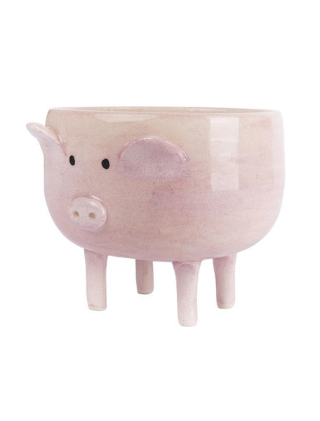 pig figured pot in pink colour